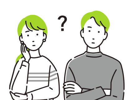 悩む夫婦 イラスト